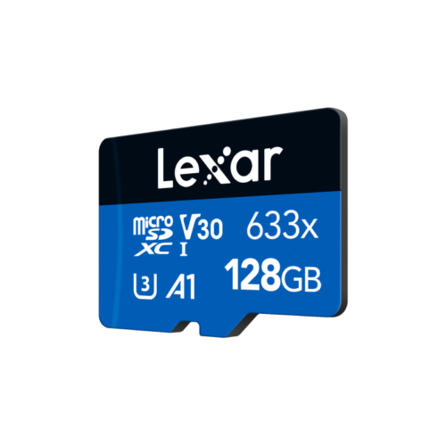 128GB - Lexar® High-Performance 633x microSDHC™ microSDXC™ UHS-I Card BLUE Series - 1