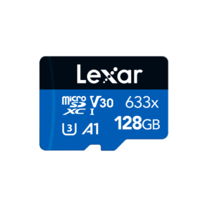 128GB - Lexar® High-Performance 633x microSDHC™ microSDXC™ UHS-I Card BLUE Series
