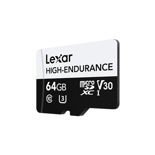 64GB - Lexar® High-Endurance microSDHC or microSDXC™ UHS-I Card - 2