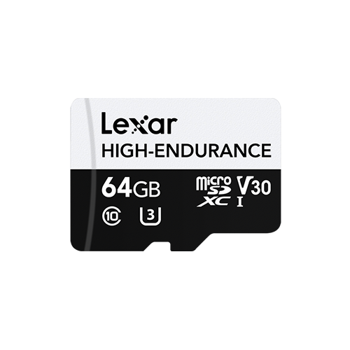 64GB - Lexar® High-Endurance microSDHC or microSDXC™ UHS-I Card 64GB - Lexar® High-Endurance microSDHC or microSDXC™ UHS-I Card