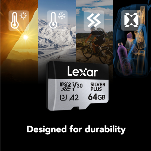 64GB - Lexar® Professional SILVER PLUS microSDXC™ UHS-I Card-3