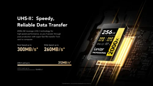 64GB - Lexar® Professional 2000x SDHC™/SDXC™ UHS-II Card GOLD Series 2